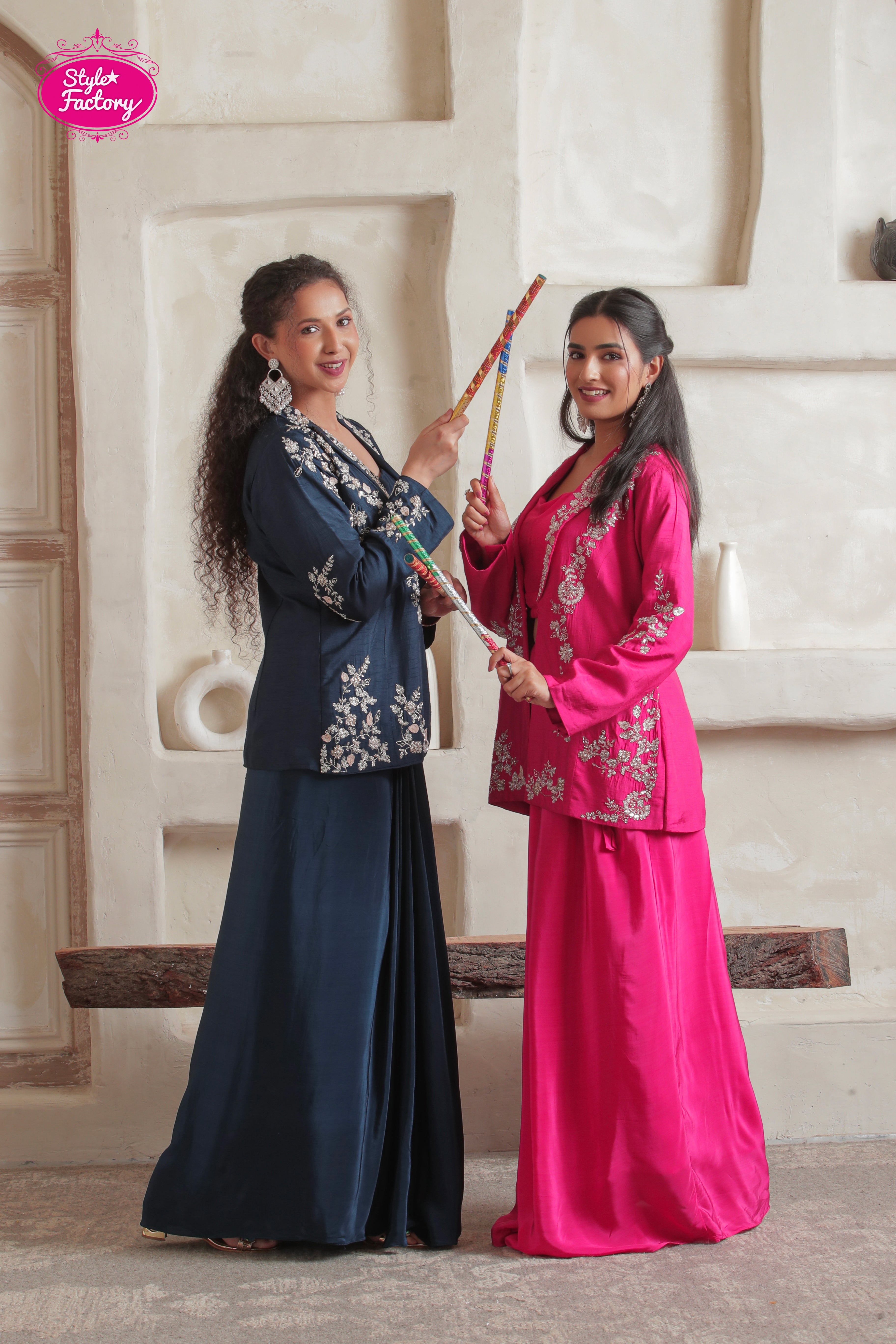 Drape Skirt & Top Dress with Exquisite Handwork