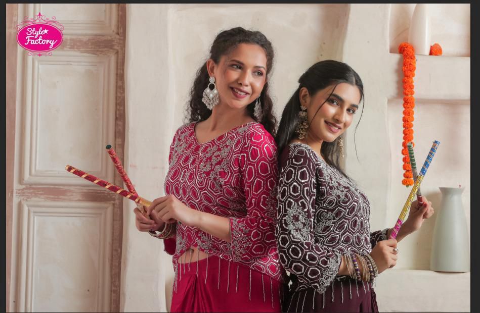 Drape Skirt & Top Dress with Exquisite Handwork