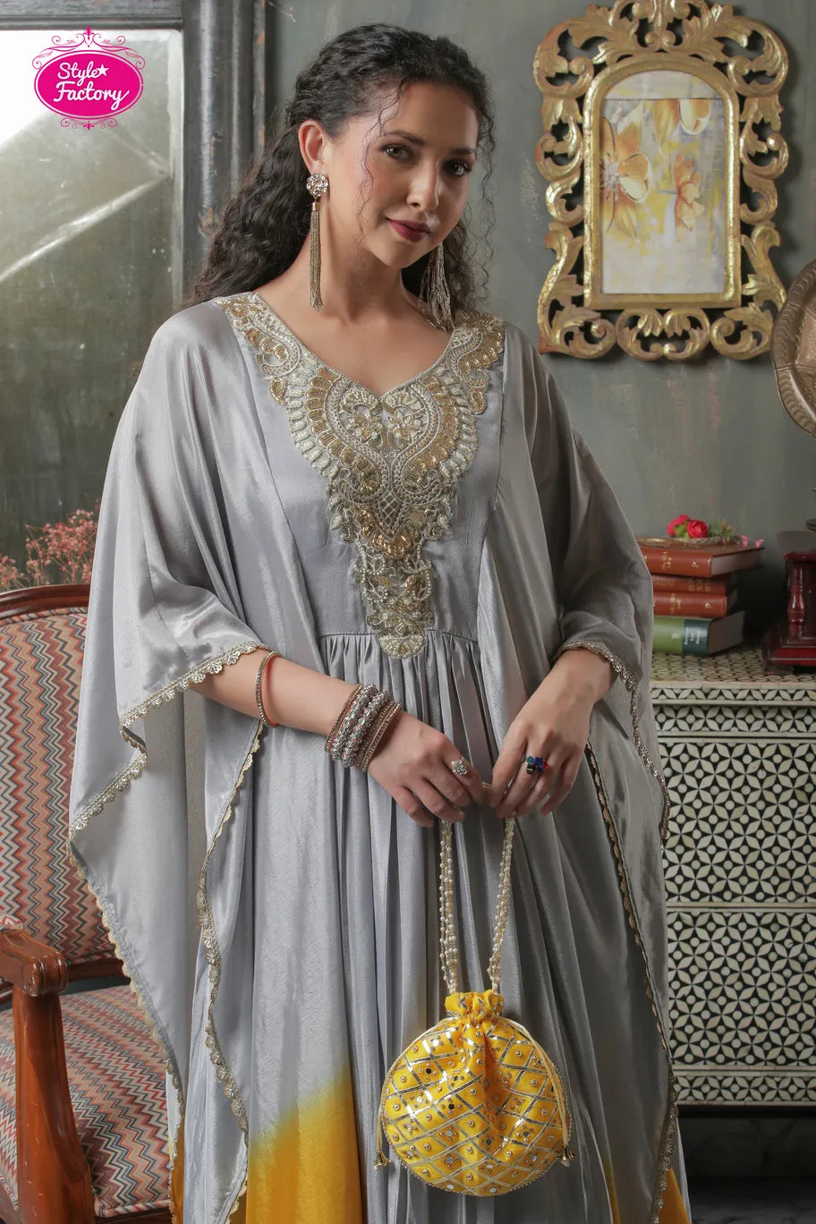 One-Piece Indo-Western Ombre Gown