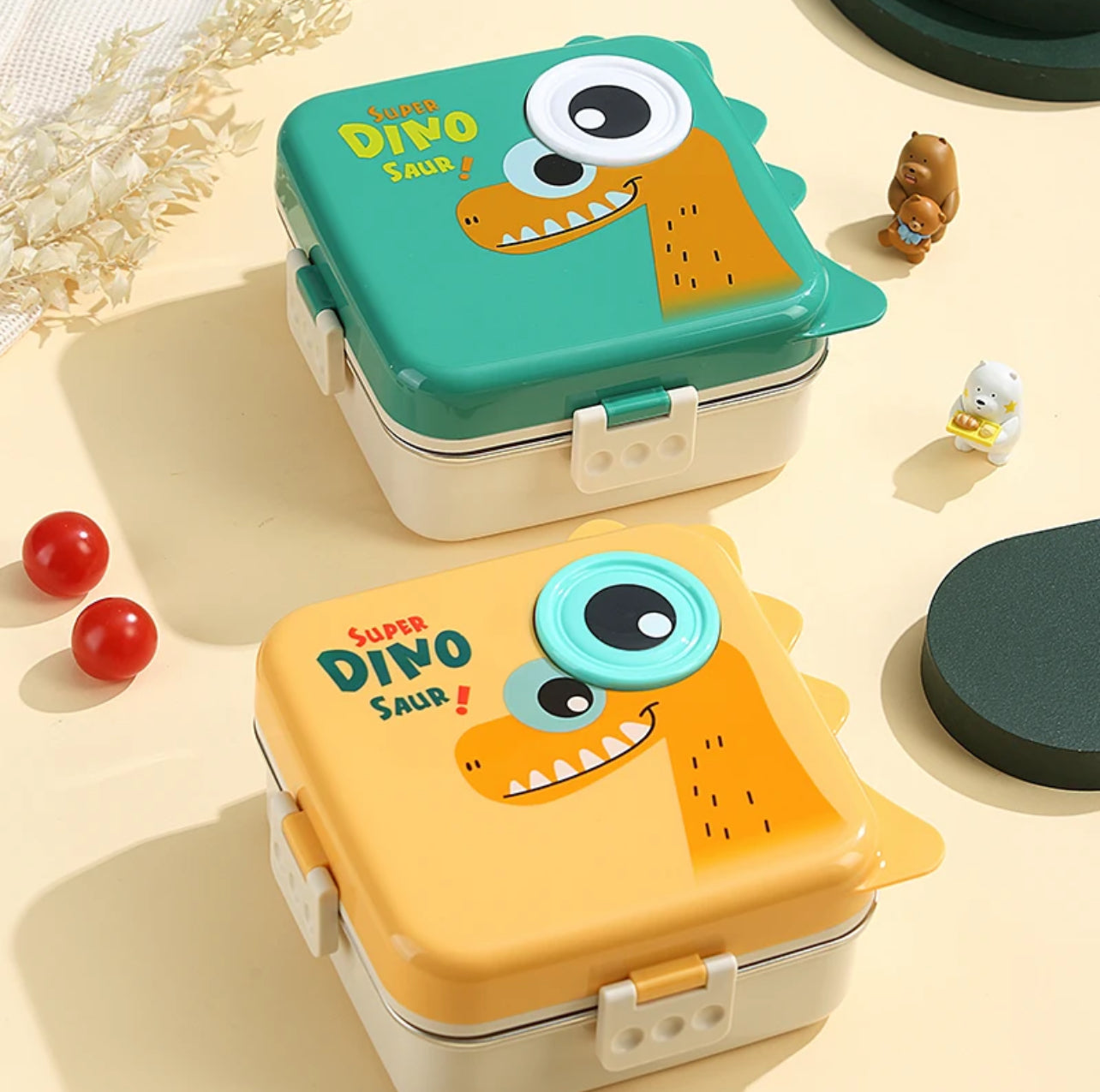 Dino Spill Free Bento Lunch Box