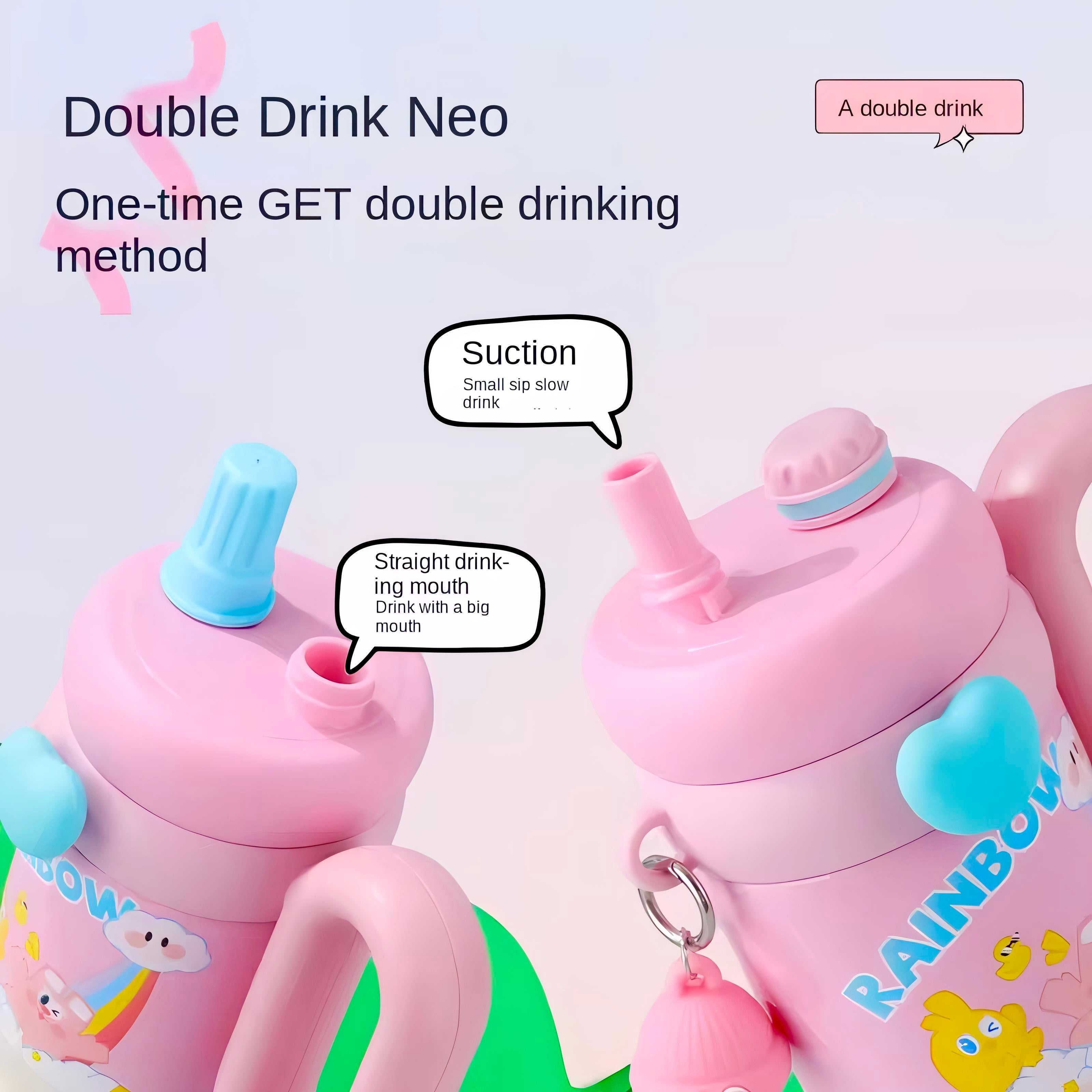 Rainbow Sip Tumbler – 900ML | Cute Kawaii