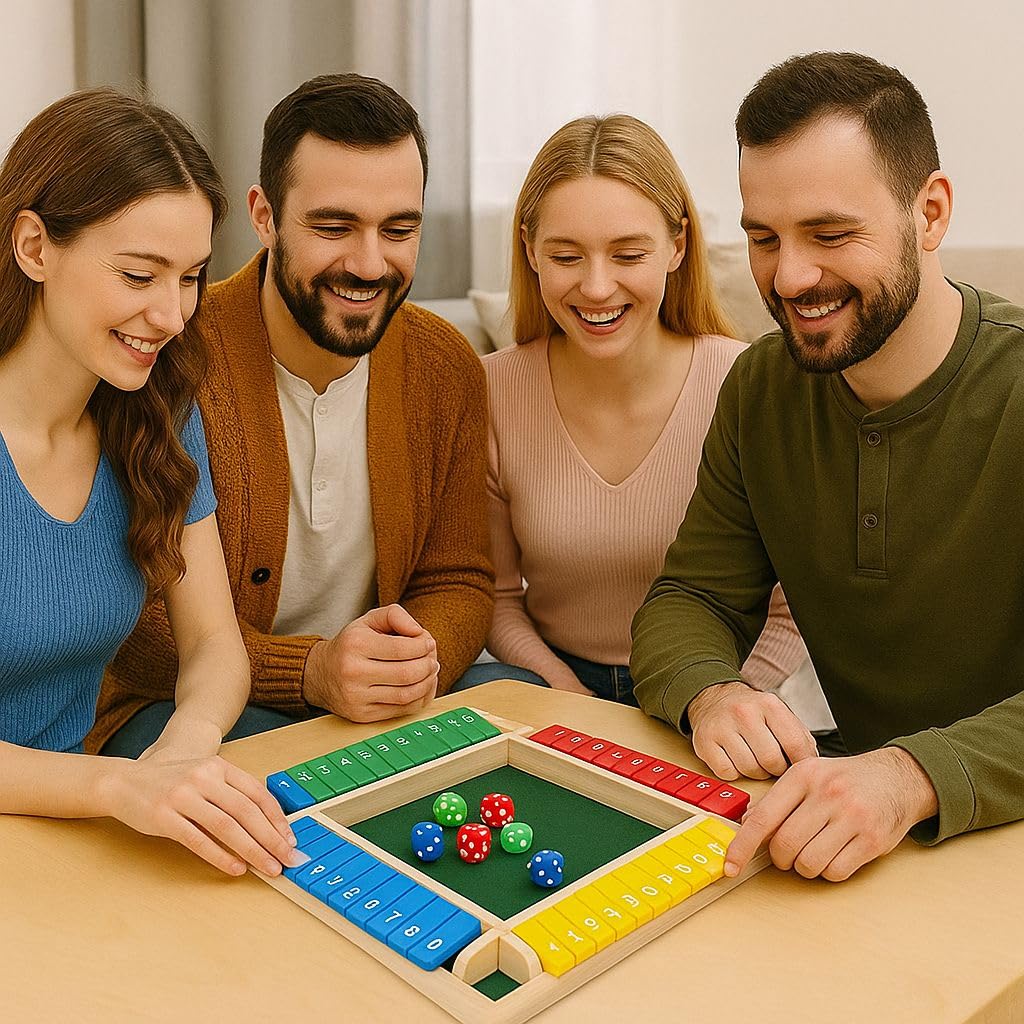 Classic Wooden Shut The Box Game