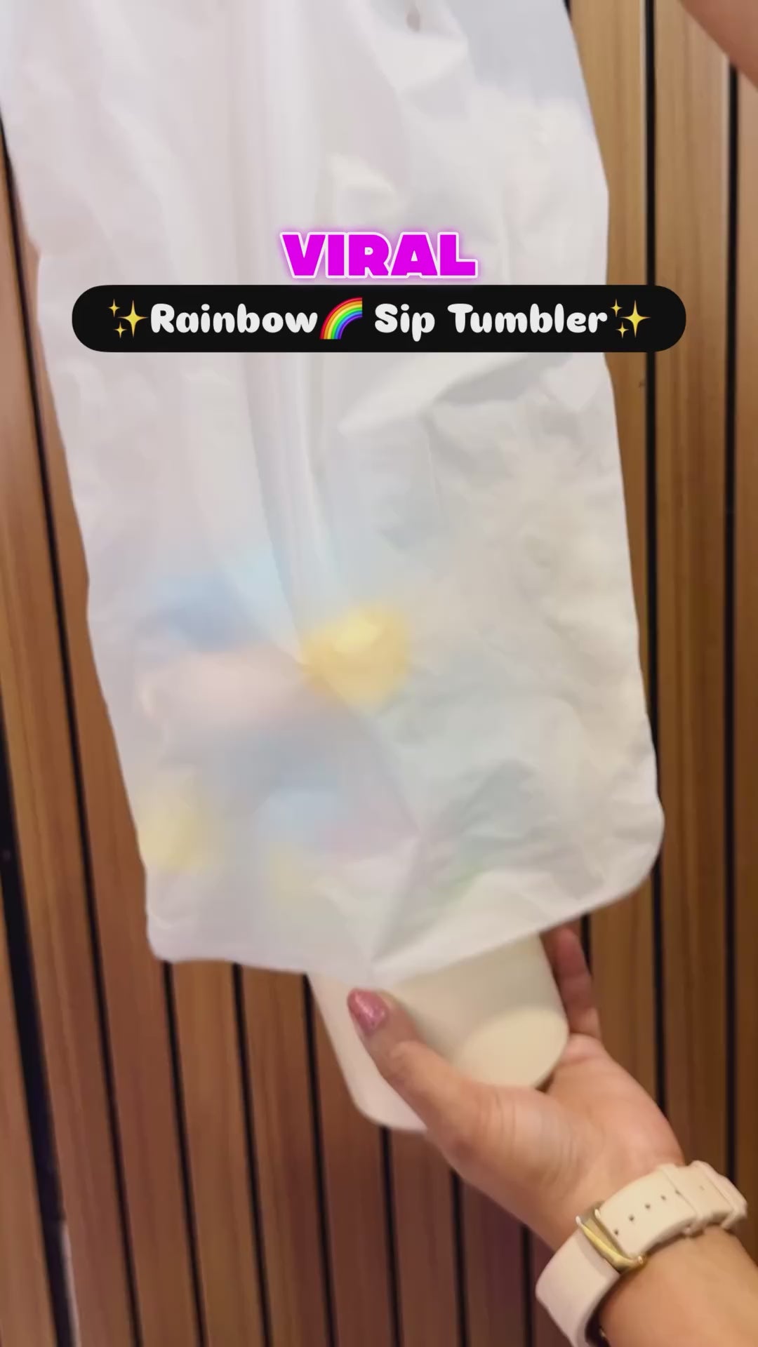 Rainbow Sip Tumbler – 900ML | Cute Kawaii